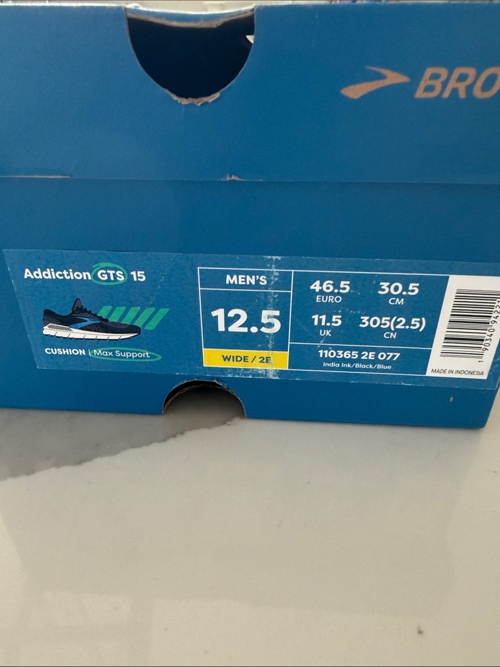 Brooks Addiction GTS 15 Men's Running Shoes - Black/Blue